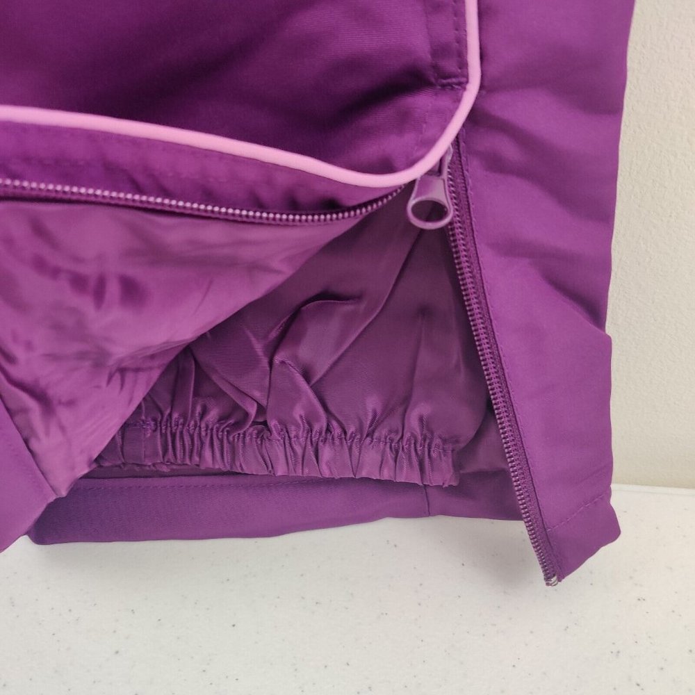 Athletech Performance Outerwear Purple Kids Snow Bibs Overalls Pants XS 4/5 - Picture 7 of 14